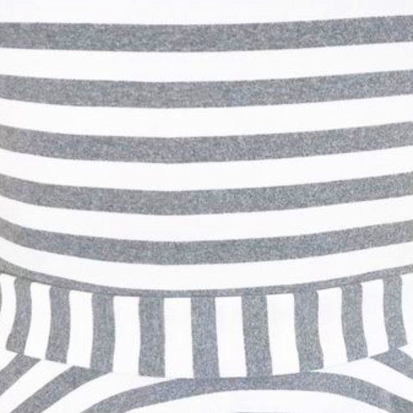 bebe White & Gray Peplum Mini Dress with Stripes - Picture 5 of 6